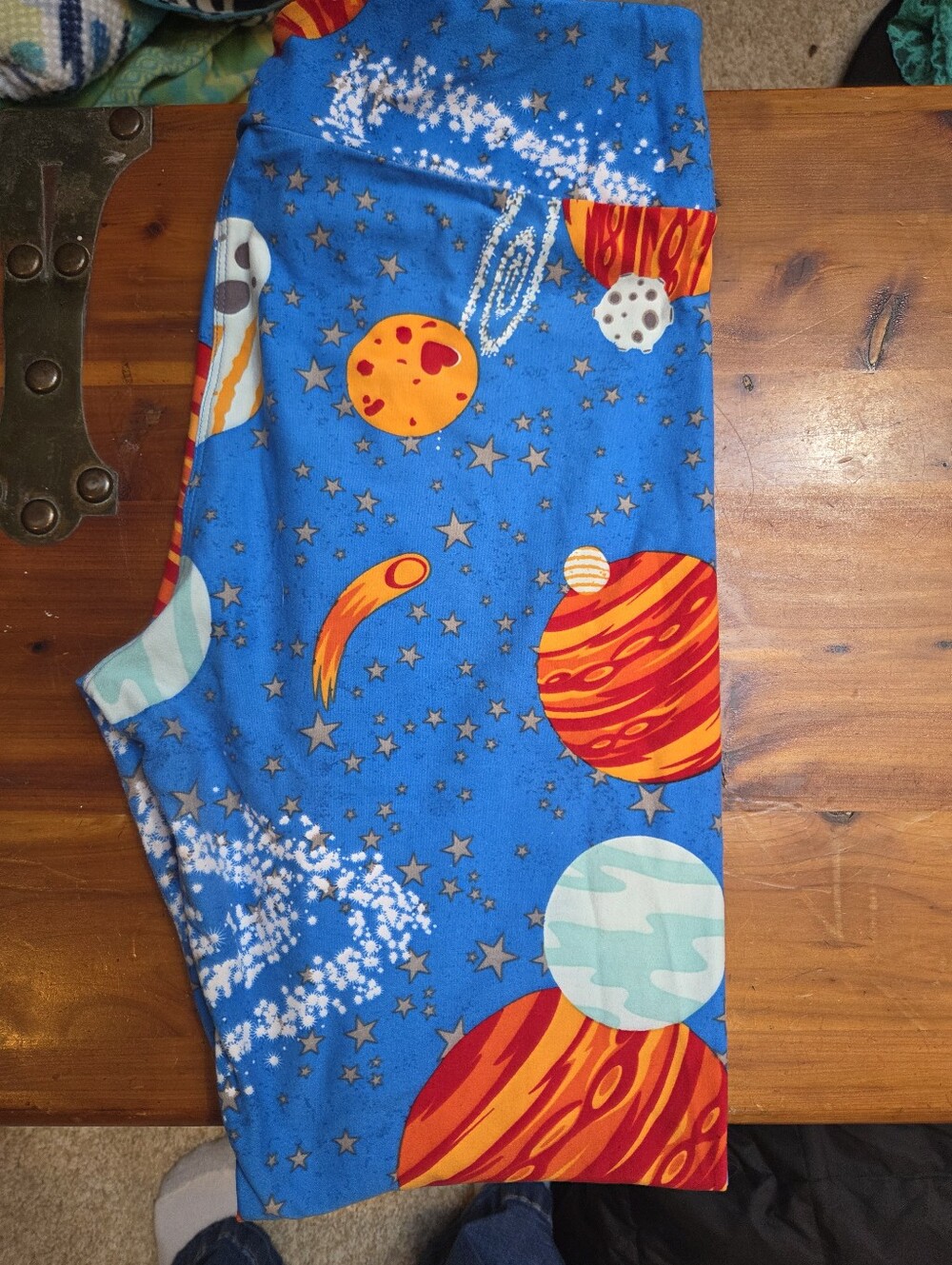 LuLaRoe TC Blue Planet & Comet Print Leggings